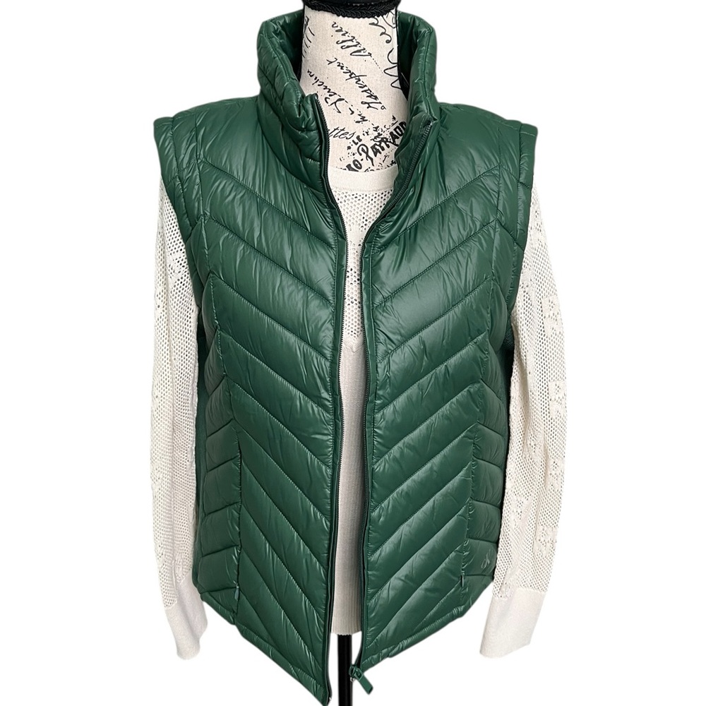 Calvin Klein Forest Green Quilted Vest - Picture 3 of 10